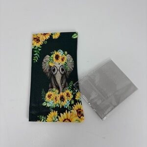 Sunflower Elephant Eyeglass Case Cute Glasses Holder Gift